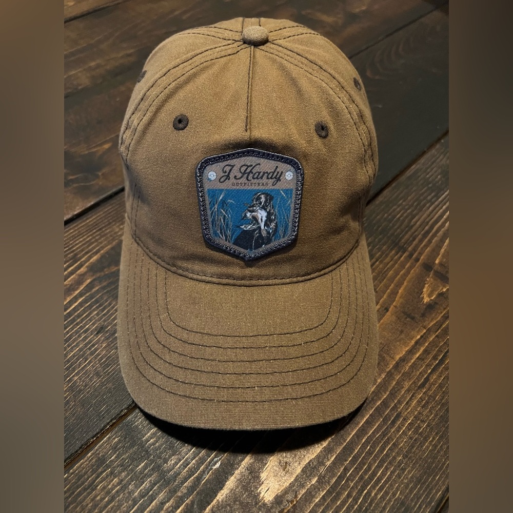 J Hardy Outfitters Brown Adjustable Lab Dog  Duck Hunting Richardson Hat Cap